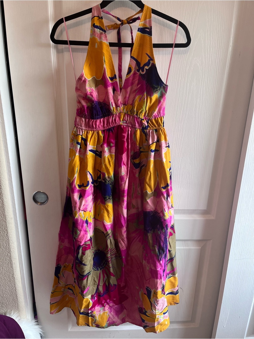 Steve Madden Women's Piper Printed Halter Sleeveless Midi Dress Size S NWT - Picture 4 of 8